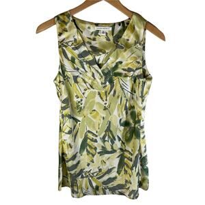 Banana Republic Women's Sleeveless V Neck Blouse Work Tank Top Green 00 Career
